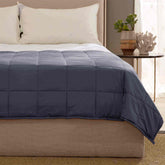 Kathy Ireland Weighted Blanket with Glass Beads in charcoal grey